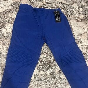 Royal Blue Moto Leggings